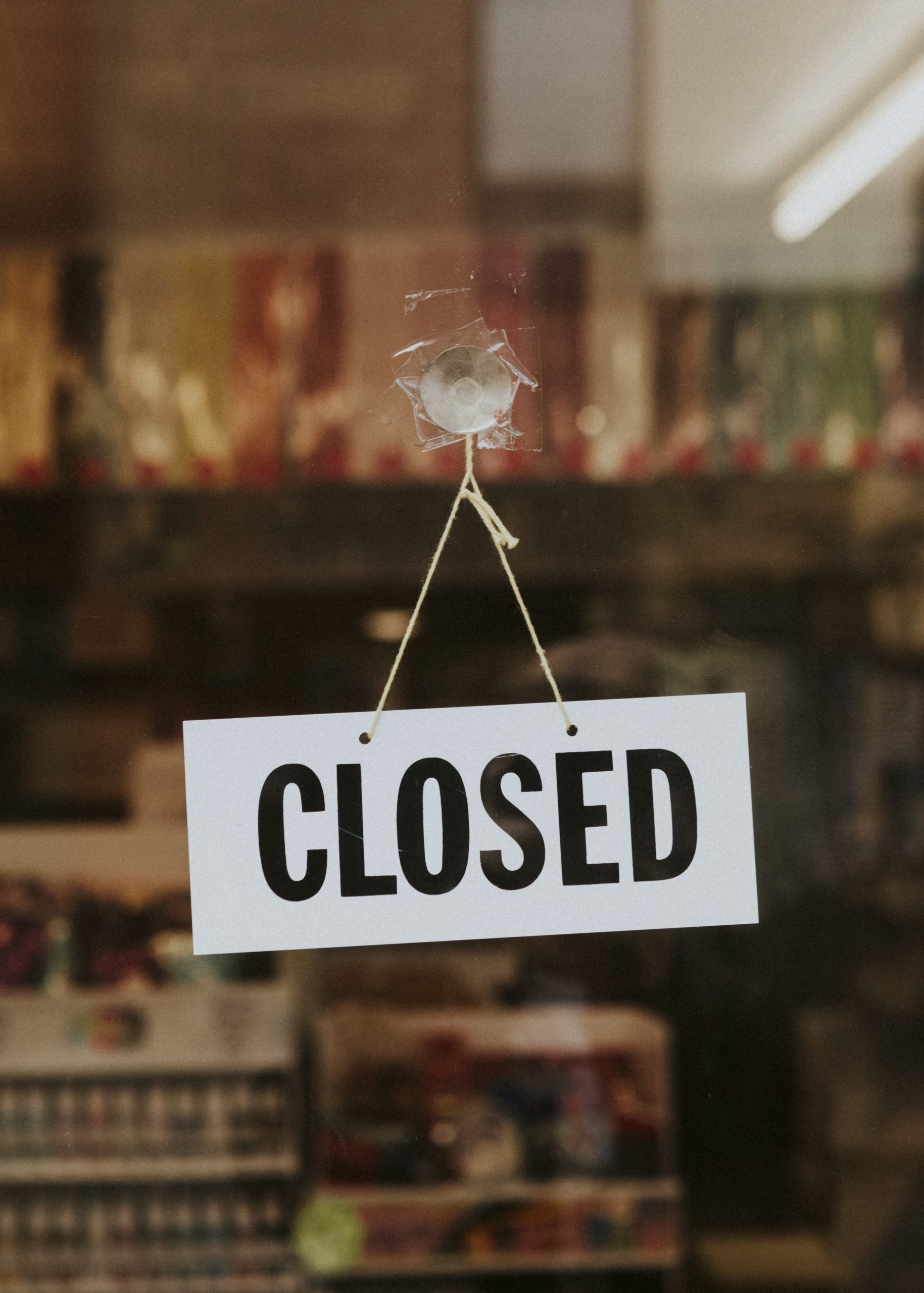 store closed during coronavirus pandemic. bristol, uk, march 30, 2020